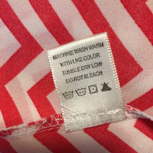 LAST CALL! Jemma White and Pink Chevron Blouse - Picture 7 of 7